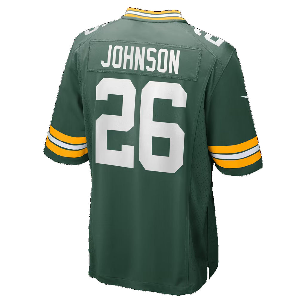 GB.Packers #26 Kaleb Johnson Green Team Game Football jersey Tomch