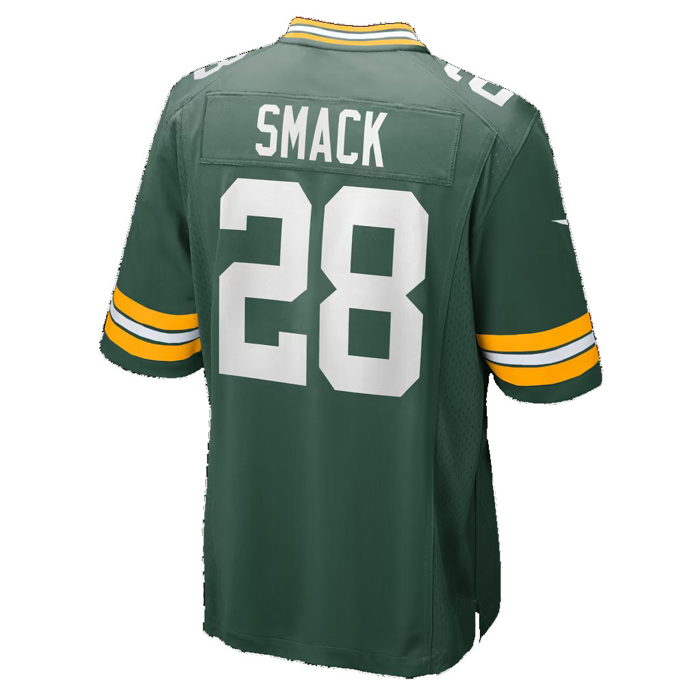 GB.Packers #28 Trey Smack Green Team Game Football jersey Tomch