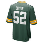 GB.Packers #52 Jager Burton Green Team Game Football jersey Tomch