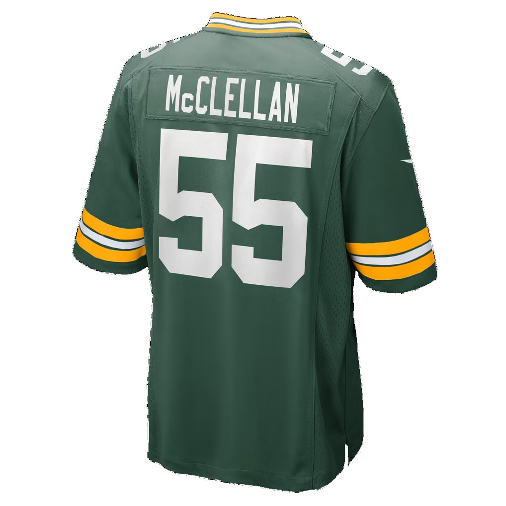 GB.Packers #55 Chris McClellan Green Team Game Football jersey Tomch