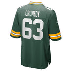 GB.Packers #63 Jaden Crumedy Green Team Game Football jersey Tomch