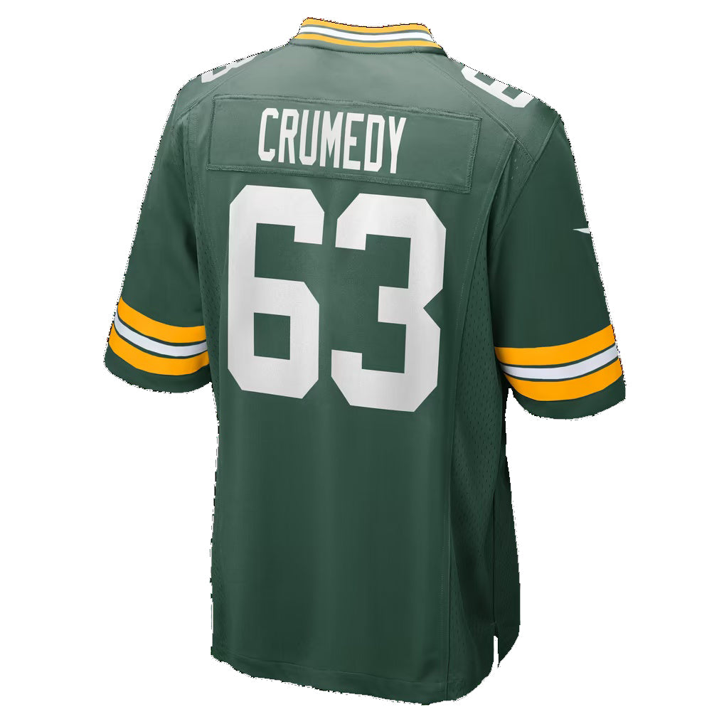 GB.Packers #63 Jaden Crumedy Green Team Game Football jersey Tomch