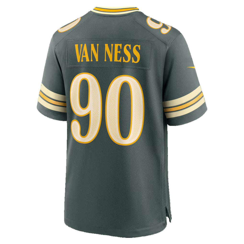 GB.Packers #90 Lukas Van Ness Green 2026 Rivalries Collection Game Jersey Tomch