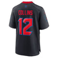 H.Texans #12 Nico Collins Navy Alternate 2 25th Season Game Football jersey Tomch