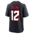 H.Texans #12 Nico Collins Navy Team 25th Season Game Football jersey Tomch