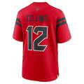 H.Texans #12 Nico Collins Red Alternate 25th Season Game Football jersey Tomch