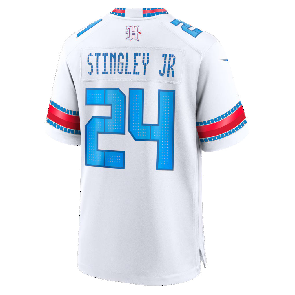 H.Texans #24 Derek Stingley Jr. White 2026 Rivalries Collection Game Jersey Tomch