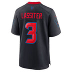 H.Texans #3 Kamari Lassiter Navy Alternate Game Football jersey Tomch