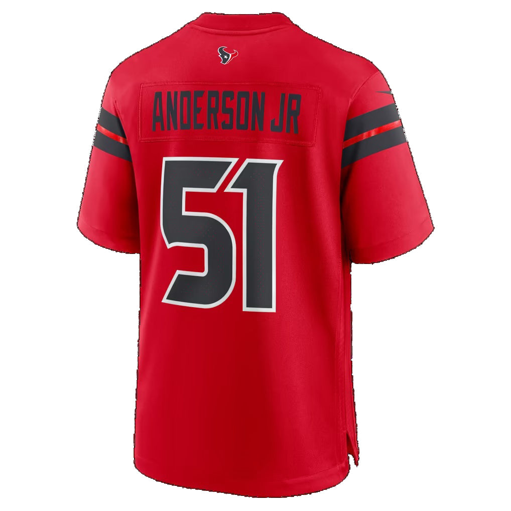 H.Texans #51 Will Anderson Jr. Red Alternate 25th Season Game Football jersey Tomch