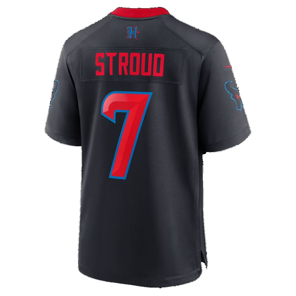 H.Texans #7 C.J. Stroud Navy Alternate 2 25th Season Game Football jersey Tomch
