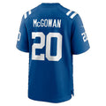 IN.Colts #20 Seth McGowan Royal Team Game Football jersey Tomch
