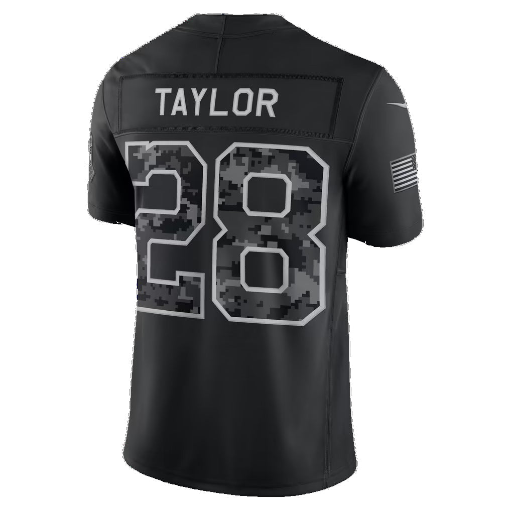 IN.Colts #28 Jonathan Taylor Black 2026 Salute to Service Stitched Limited Football jersey Tomch