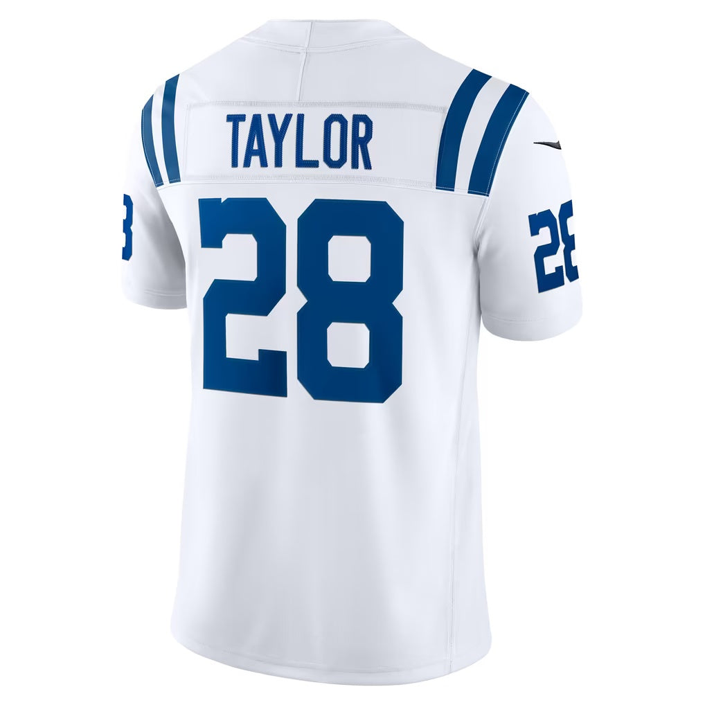 IN.Colts #28 Jonathan Taylor White Vapor F.U.S.E. Stitched Limited Football jersey Tomch