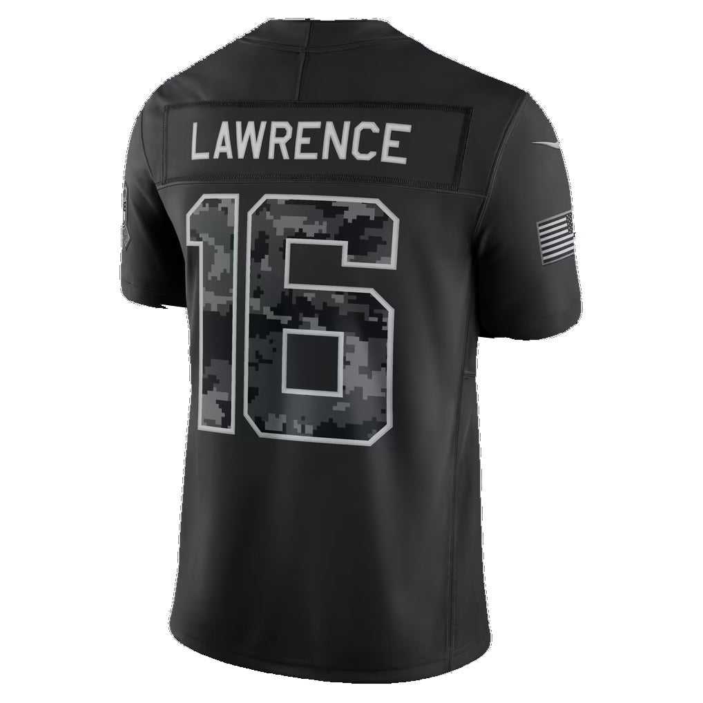 J.Jaguars #16 Trevor Lawrence Black 2026 Salute to Service Stitched Limited Football jersey Tomch
