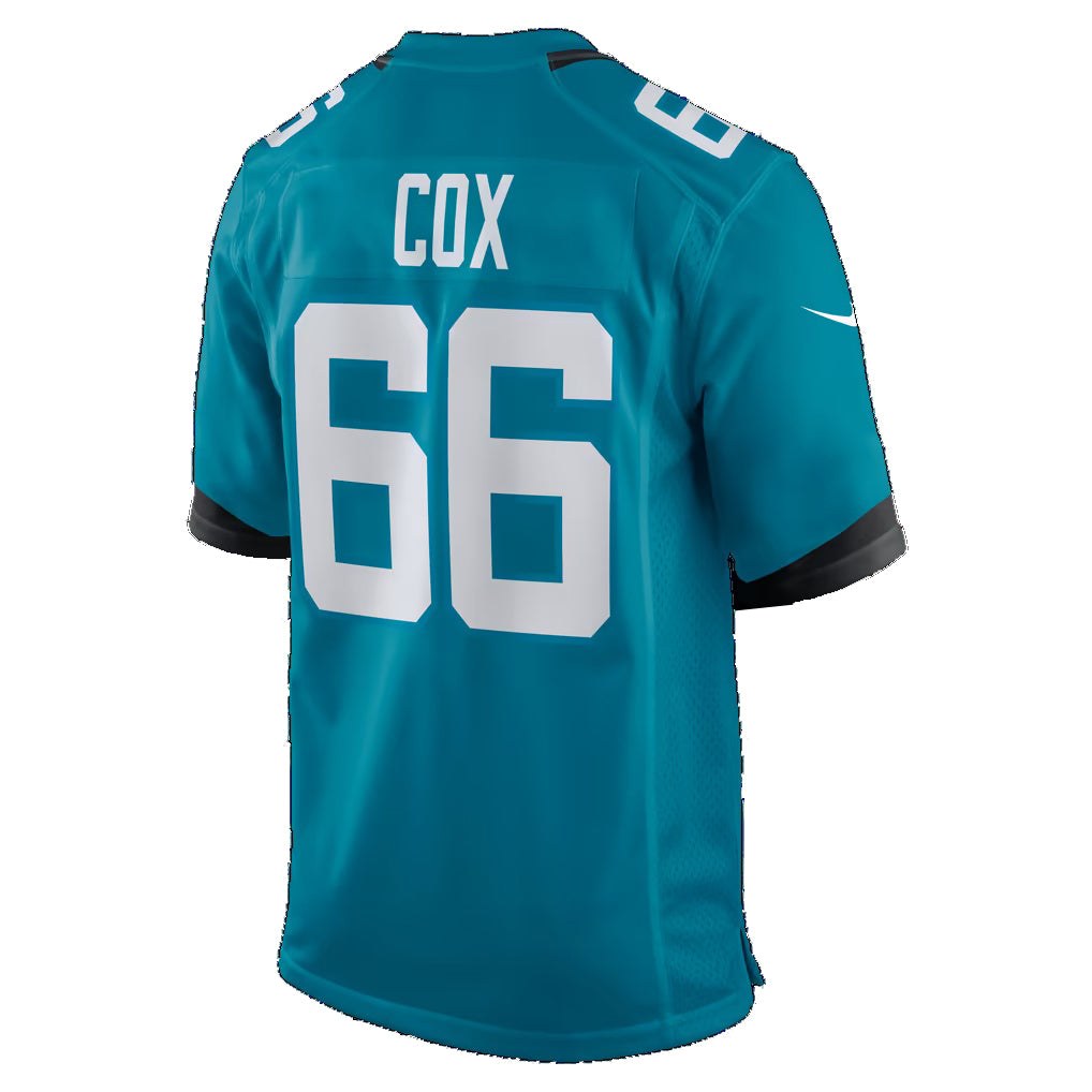 J.Jaguars #66 Eli Cox Teal Team Game Football jersey Tomch