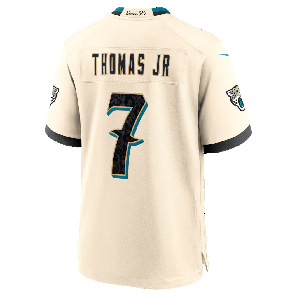 J.Jaguars #7 Brian Thomas Jr. Natural 2026 Rivalries Collection Game Jersey Tomch