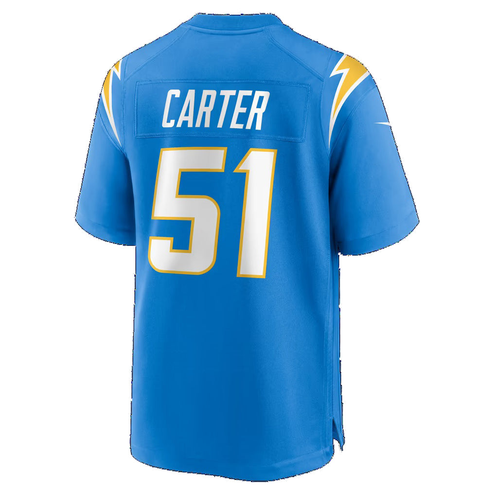 LA.Chargers #51 Andre Carter Powder Blue Team Game Football jersey Tomch