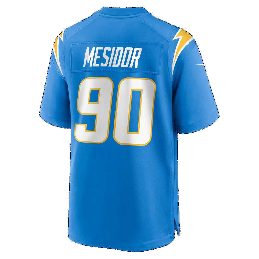 LA.Chargers #90 Akheem Mesidor Powder Blue Team Game Football jersey Tomch