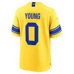 LA.Rams #0 Byron Young Gold Alternate Classic Sol Game Football jersey Tomch