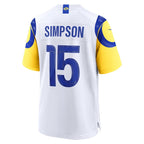 LA.Rams #15 Ty Simpson White Game Football jersey Tomch