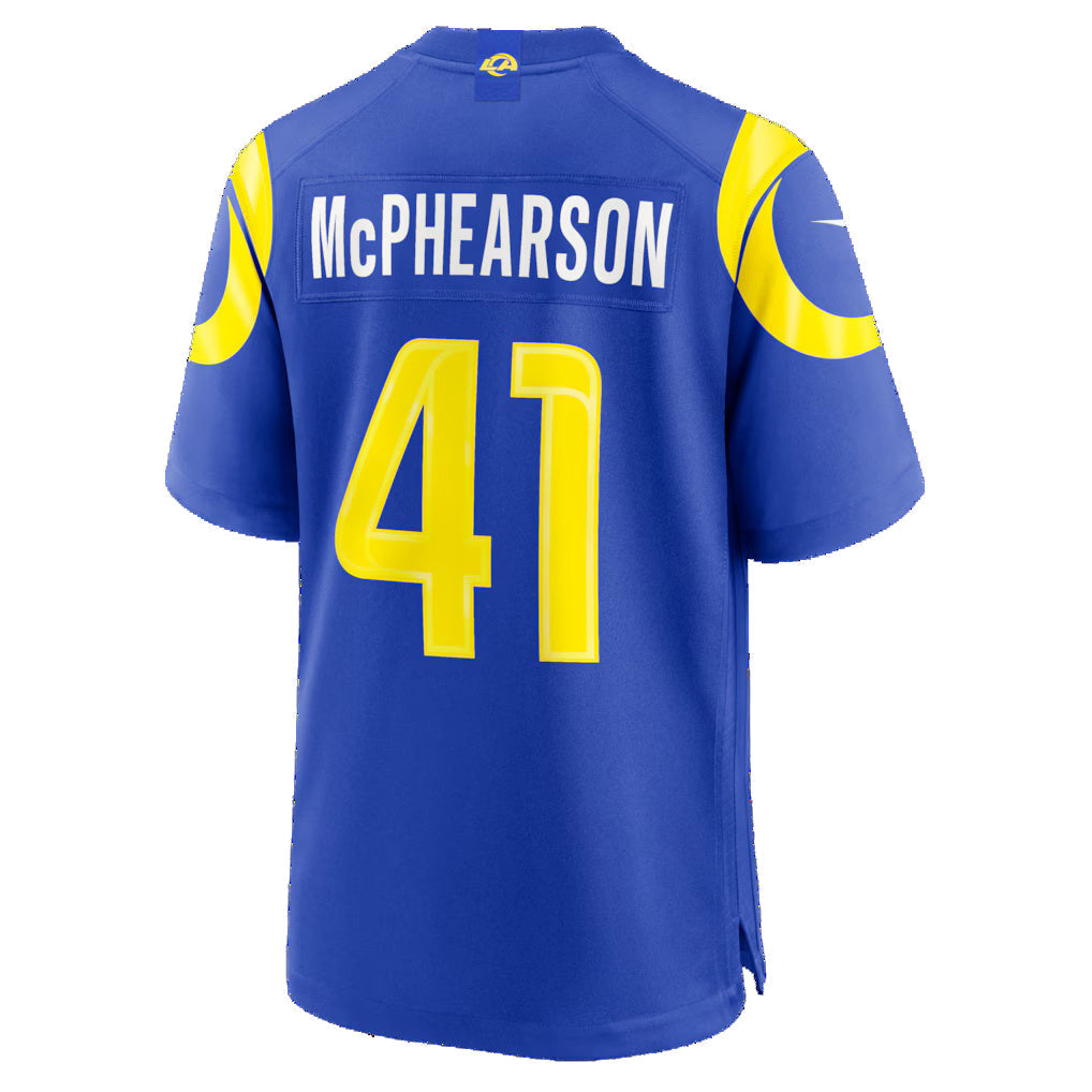 LA.Rams #41 Zech McPhearson Royal Team Game Jersey Tomch