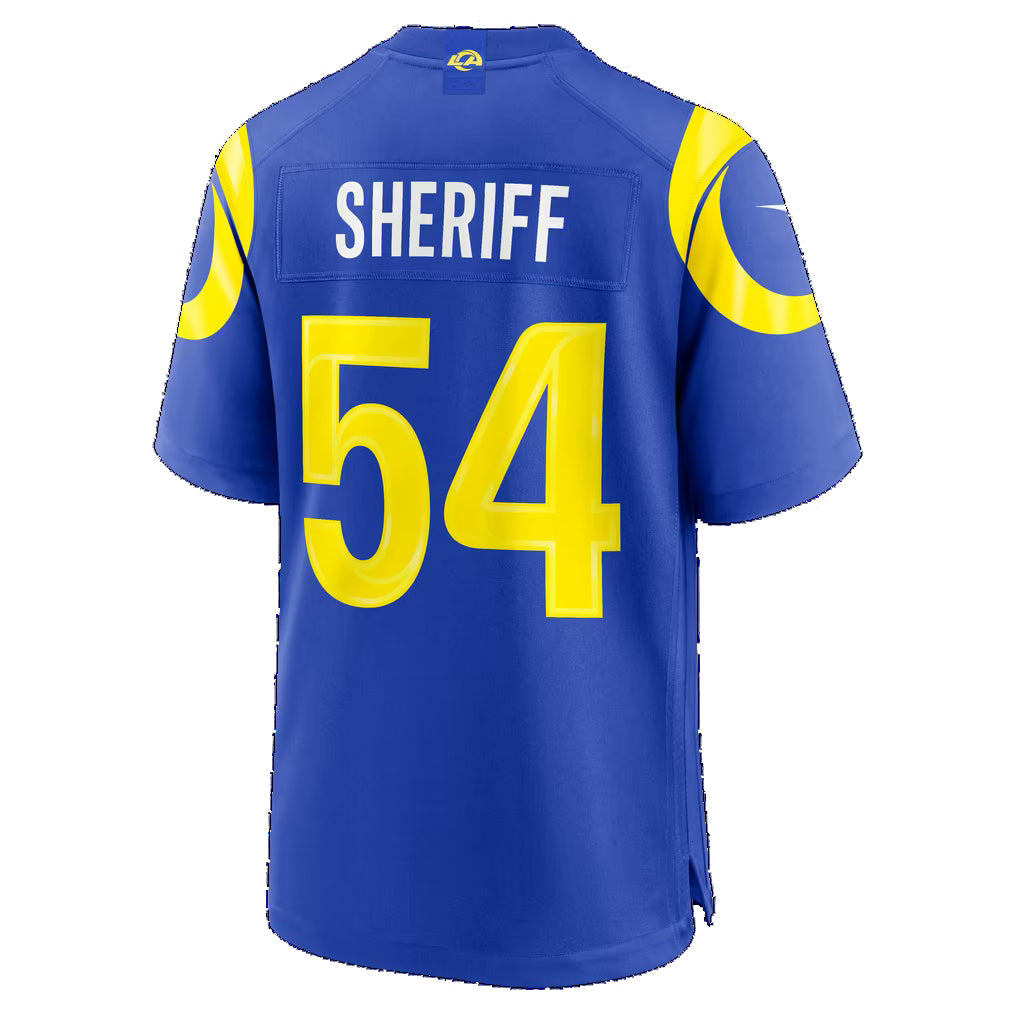 LA.Rams #54 Jamie Sheriff Royal Team Game Football jersey Tomch