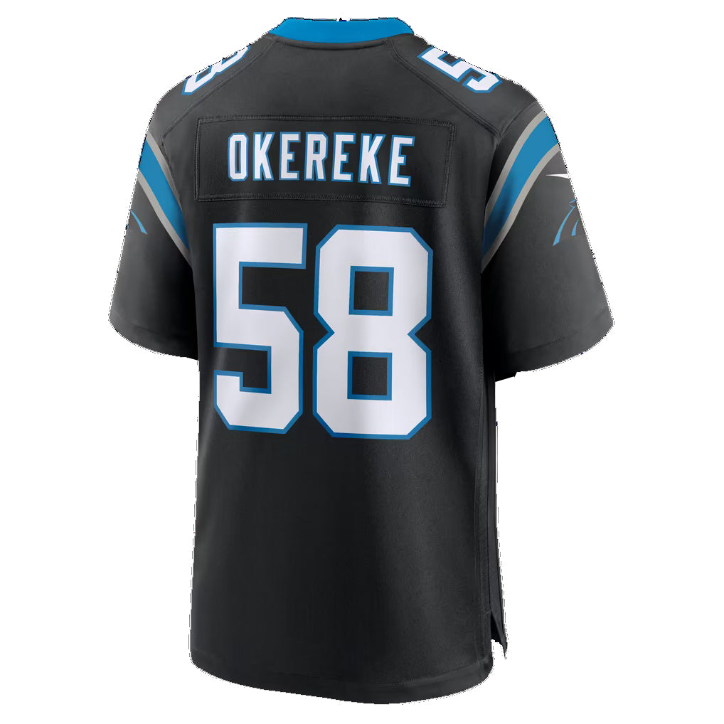 C.Panthers #58 Bobby Okereke Nike Black Team Game Football jersey Tomch