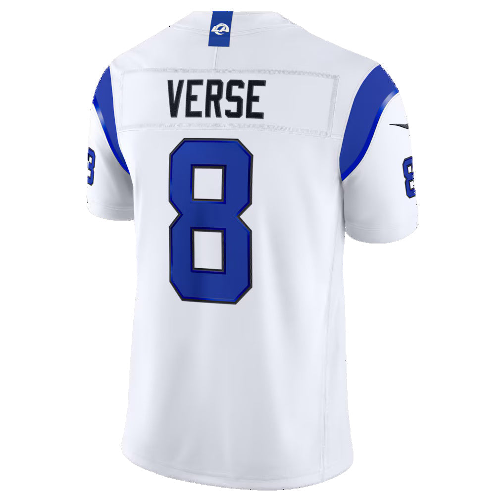 LA.Rams #8 Jared Verse White Alternate Fearsome White Vapor F.U.S.E. Stitched Limited Jersey Tomch