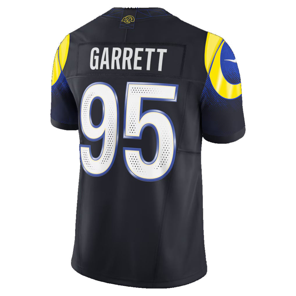 LA.Rams #95 Myles Garrett Dark Blue Rivalries Collection Stitched Limited Jersey Tomch