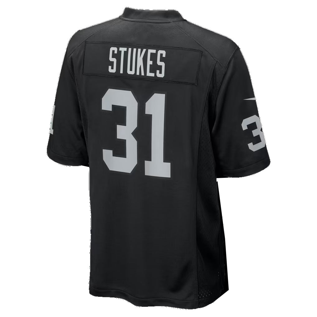 LV.Raiders #31 Treydan Stukes Black Team Game Football jersey Tomch