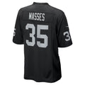 LV.Raiders #35 Hezekiah Masses Black Team Game Football jersey Tomch