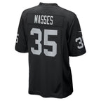 LV.Raiders #35 Hezekiah Masses Black Team Game Football jersey Tomch