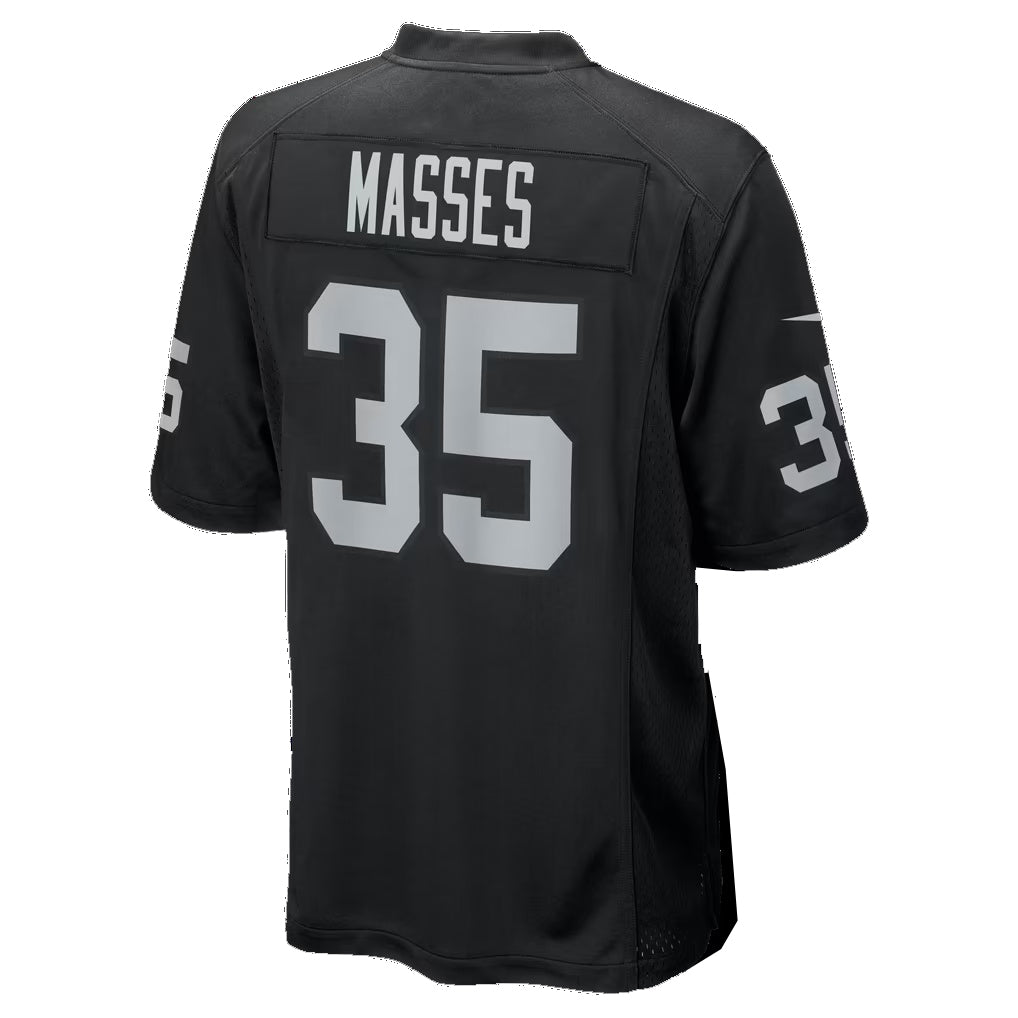 LV.Raiders #35 Hezekiah Masses Black Team Game Football jersey Tomch
