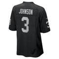 LV.Raiders #3 Taron Johnson Black Team Game Football jersey Tomch