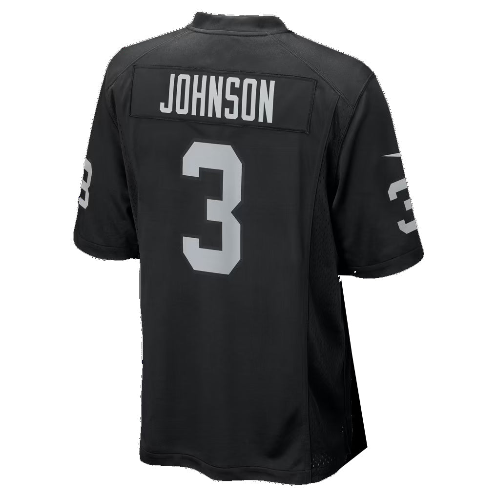 LV.Raiders #3 Taron Johnson Black Team Game Football jersey Tomch