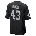LV.Raiders #43 Dalton Johnson Black Team Game Football jersey Tomch