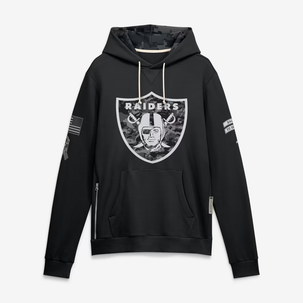 LV.Raiders 2026 Salute To Service Club Pullover Hoodie Cheap sale Birthday and Christmas gifts Stitched American Jersey TOMCH