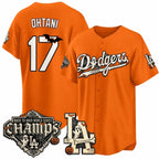 Los Angeles Dodgers #17 Shohei Ohtani Orange Halloween 2026 Baseball jersey Tomch