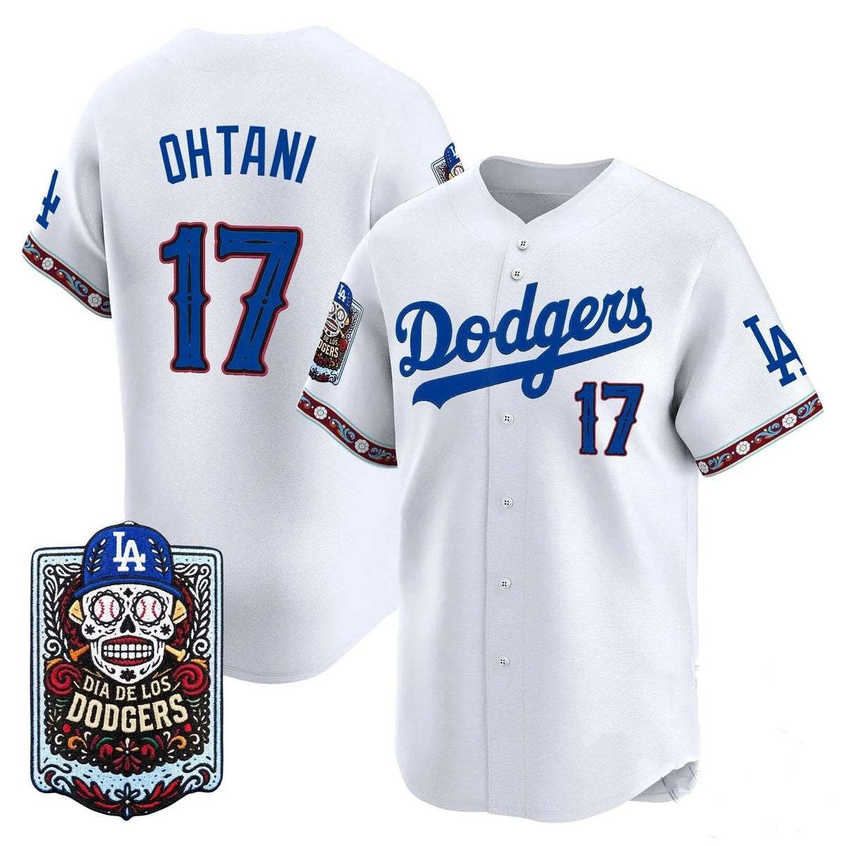 Los Angeles Dodgers #17 Shohei Ohtani x Dia De Los Muertos Royal 2026 Baseball jersey Tomch