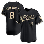 Los Angeles Dodgers #8 Enrique Hernandez Black 'Halloween Mummy Edition' Premier Limited jersey Tomch - Stitched Baseball jersey Tomch