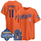 Los Angeles Dodgers #11 Roki Sasaki DB Night Orange Tomch 2026 Vapor Jersey - Stitched