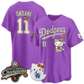 Los Angeles Dodgers #11 Roki Sasaki Purple Tomch Halloween 2026 Vapor V2- Stitched Jersey