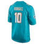 M.Dolphins #10 Jacob Rodriguez Aqua Game Football jersey Tomch
