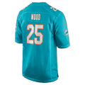 M.Dolphins #25 Julius Wood Aqua Team Game Football jersey Tomch