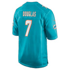 M.Dolphins #7 Caleb Douglas Aqua Tomch Team Game Jersey