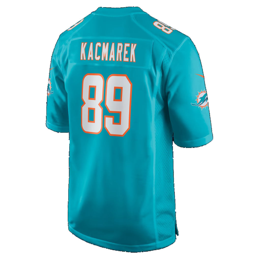 M.Dolphins #89 Will Kacmarek Aqua Team Game Football jersey Tomch