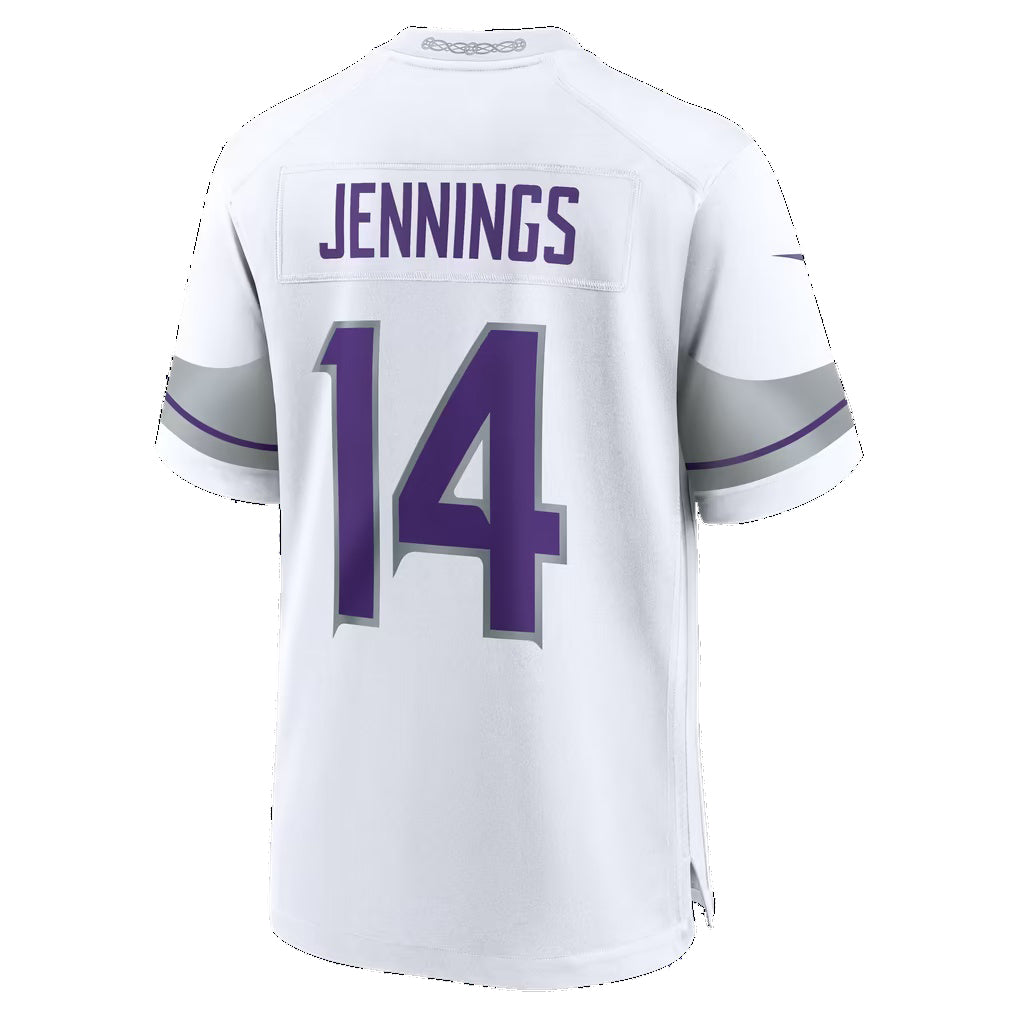 MN.Vikings #14 Jauan Jennings White Alternate Game Football jersey Tomch