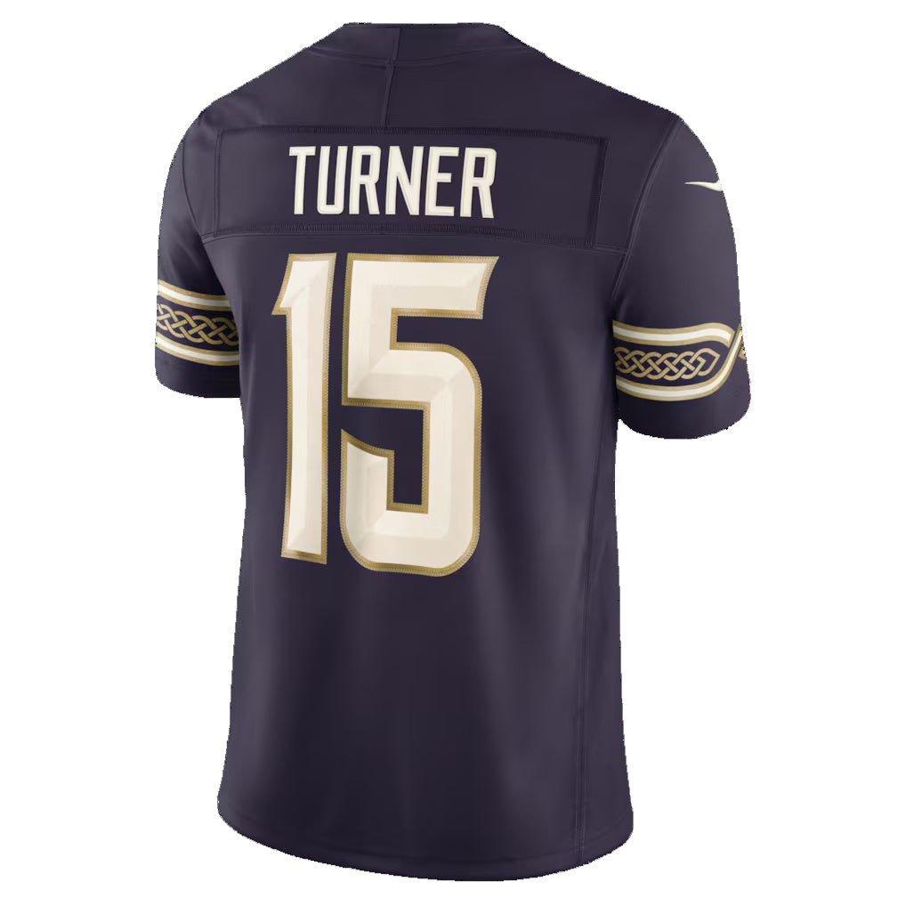 MN.Vikings #15 Dallas Turner Purple 2026 Rivalries Collection Game Jersey Tomch