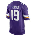 MN.Vikings #19 Brett Thorson Purple Team Game Football jersey Tomch