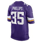 MN.Vikings #35 Bryce Phillips Purple Team Game Football jersey Tomch